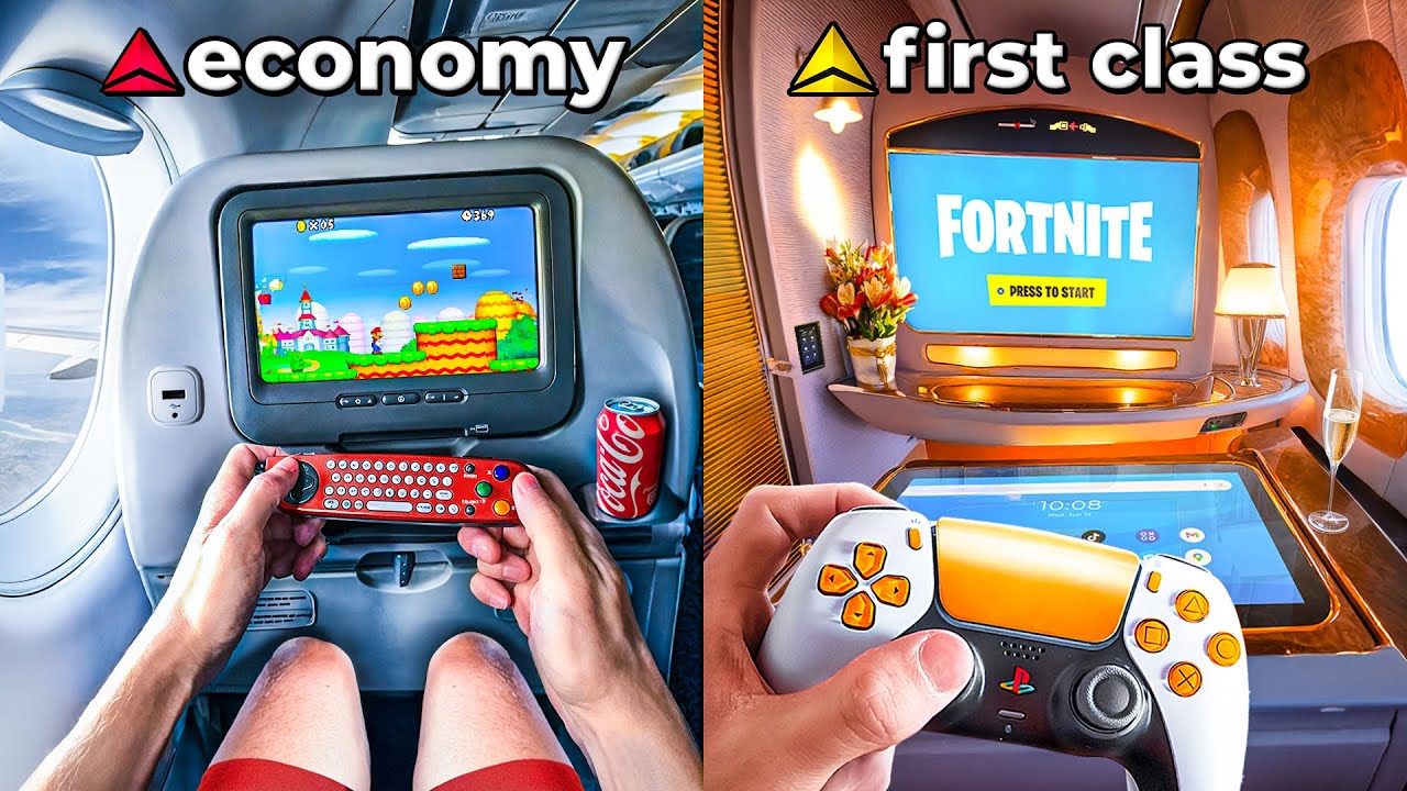Economy vs First Class Gaming on Airplanes